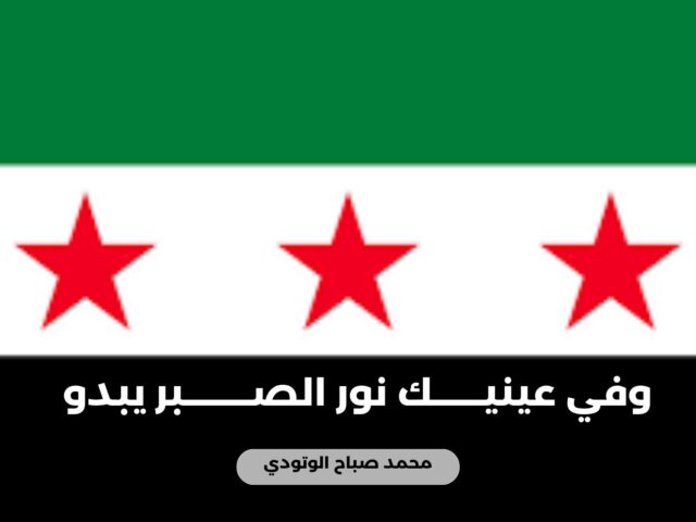وفي عينيــــــك نور الصــــــــبر يبدو